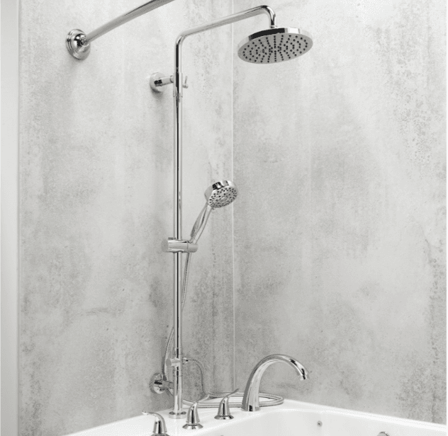 metal shower chrome