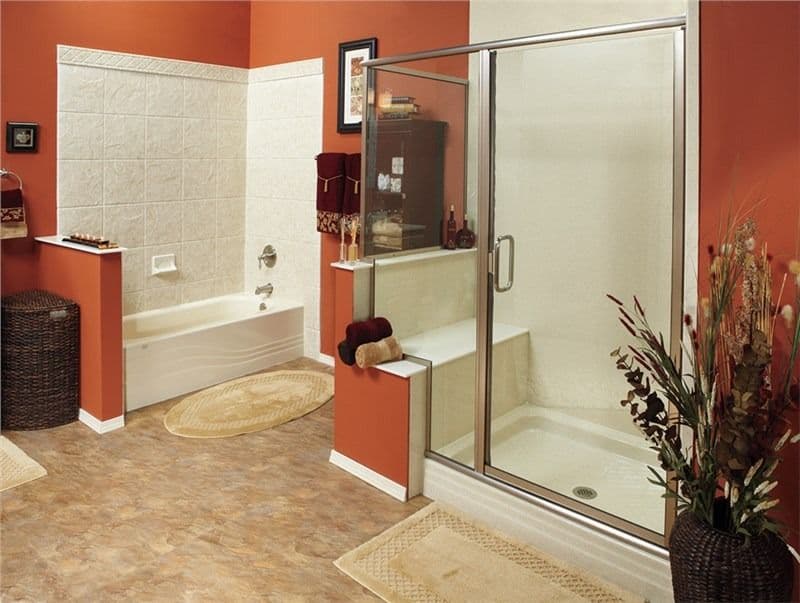 red or brown wall