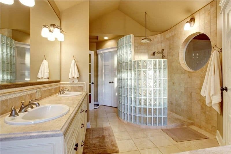 brown bathroom