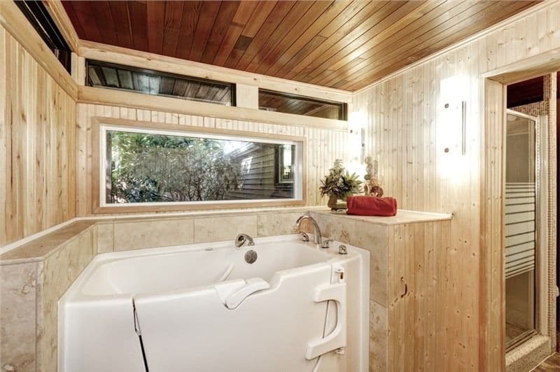 wood bathroom