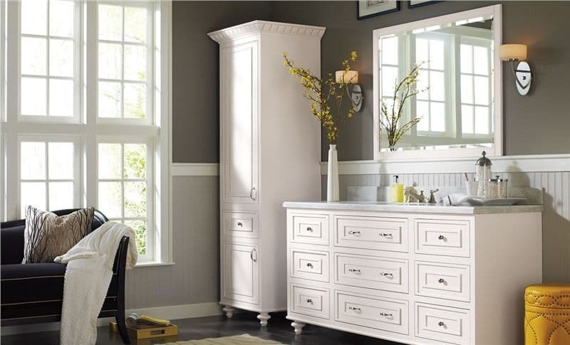 white cabinets